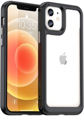 Cover Alive Back Cover for Apple iPhone 12, Apple iPhone 12 Pro(Black, Transparent, Shock Proof, Pack of: 1)