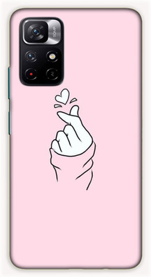 iprinto Back Cover for Mi Redmi Note 11T 5G, Poco M4 Pro 5G I Love You Back Cover(Pink, Dual Protection, Silicon, Pack of: 1)