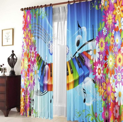 V21 DECOD 154 cm (5 ft) Polyester Room Darkening Window Curtain (Pack Of 2)(Floral, Multicolor)