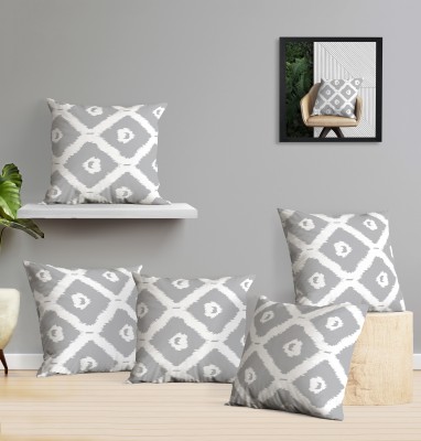 OASIS Cotton Cushions Cover(Pack of 5, 40 cm*40 cm, Grey)