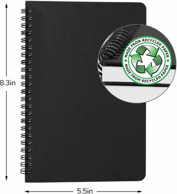 craft maniacs ECO FRIENDLY 2023 COLLECTION A5 Note Book UNRULED 120 Pages(BLK UNRULED ( SET OF 3 ), Pack of 3)