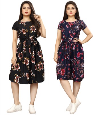 Nilkanth Fashion Women A-line Multicolor Dress