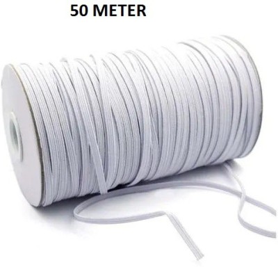 Rozy Collection Elastic Thread and Cord White Elastic(50 m)