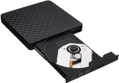 ULTRABYTES External CD DVD Drive USB 3.0, Reader Writer for Laptop Desktop Notebook Windows External DVD Writer(Black)
