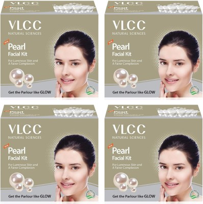 VLCC Pearl Premium Facial Kit Combo Tube Packing Pack of 4 (60gm X 4)(4 x 60 g)
