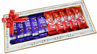 FabBites Birthday, Anniversary ,RakshaBandhan, Wedding, Valentine Day Chocolate Gift Pack Wooden Gift Box(White)