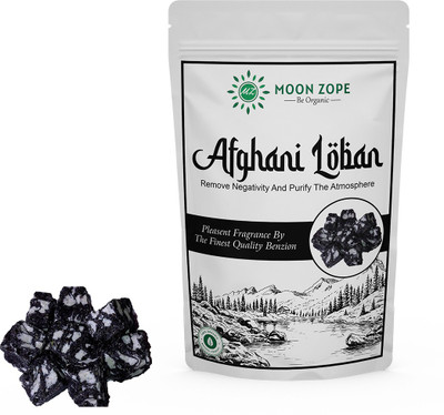 MOON ZOPE Afghani Loban | Pack of 400 gm | Black Loban | Uses for Pooja, Hawan(400 g)