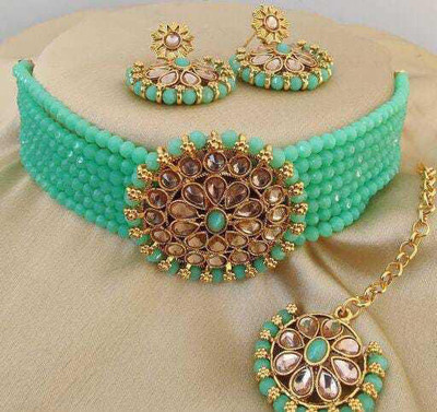 SKP Alloy Green, Gold Jewellery Set(Pack of 1)