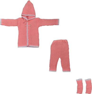 Ayusha Classic Garment Baby Boys & Baby Girls Casual Sweater Pyjama(Pink)