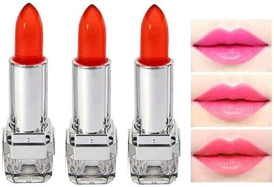 tanvi27 MAGIC COLOR CHANGING LIP JELLY PIGMENTED LIPSTICK PACK OF 3(ORANGE, 10.8 g)