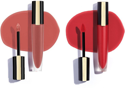 YAWI professional look Matte Liquid Lipstick Non Transfer Pack Of combo 2(Multi color, 10 g)