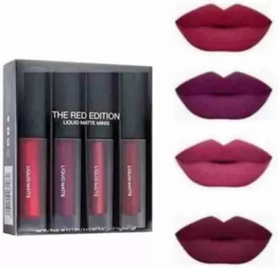 Rastic Matte Minis Red Edition Liquid Lipstick(Red, 32 ml)