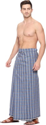 AHMADUN Checkered Grey, White Lungi