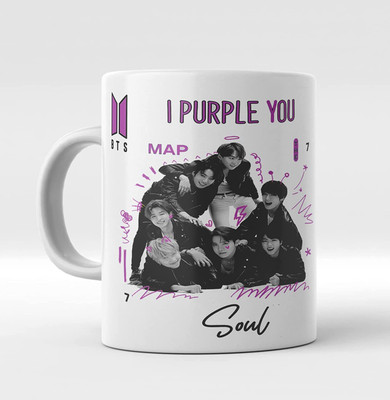 Convay BTS Ceramic Signature Bangtan Boys Vogue Signature Music Band V Ceramic Coffee Mug(330 ml)