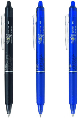 PILOT Frixion (Black/Blue - Pack of 3) Roller Ball Pen(Pack of 3, Ink Color - Multicolor)