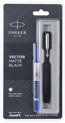 PARKER VECTOR MATTE BLACK CT Roller Ball Pen(Ink Color - Blue)