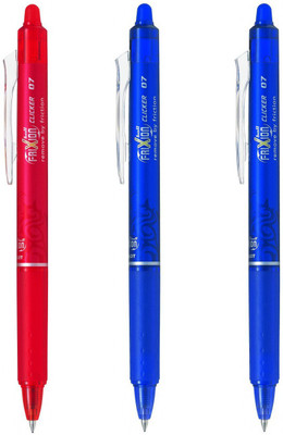 PILOT Frixion (Blue/Red - Pack of 3) Roller Ball Pen(Pack of 3, Ink Color - Multicolor)