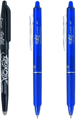 PILOT Frixion (Black/Blue - Pack of 3) Roller Ball Pen(Pack of 3, Ink Color - Multicolor)