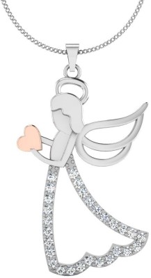 Iski Uski Store Fairy Silver Pendant Gold-plated Cubic Zirconia Sterling Silver Pendant