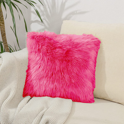 PriMaryHoMe Microfibre Solid Cushion Pack of 1(Dark Pink)