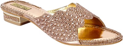 Star Sanam Footwear Women Gold Heels