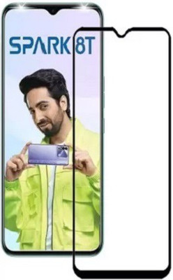 kentop Edge To Edge Tempered Glass for Tecno Spark 8T(Pack of 1)