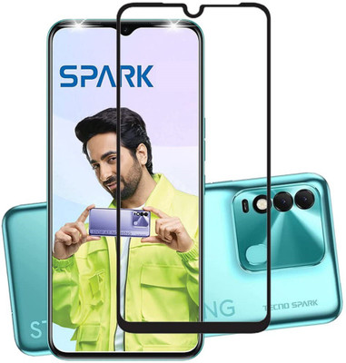 kentop Edge To Edge Tempered Glass for Tecno Spark 8(Pack of 1)