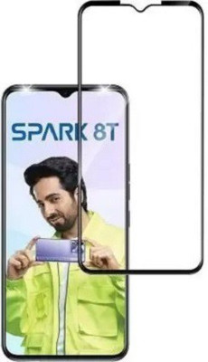 kentop Edge To Edge Tempered Glass for Tecno Spark 8T(Pack of 1)