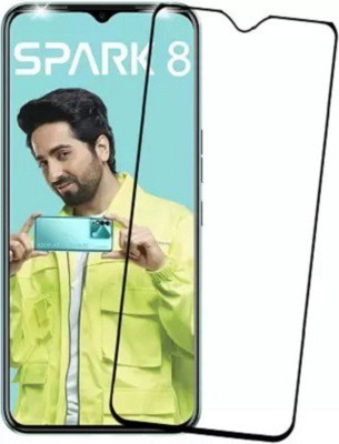 kentop Edge To Edge Tempered Glass for Tecno Spark 8T(Pack of 1)