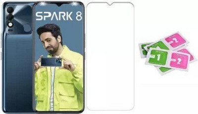 kentop Tempered Glass Guard for Tecno Spark 8T(Pack of 1)