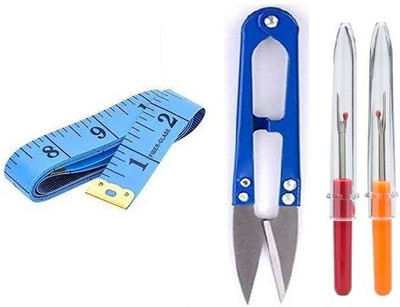 Kunfaya 1 Pc Measuring Tape + 1PC Sewing Scissors Thread Cutter With 2 Seam Ripper Sewing Kit