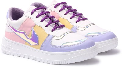 X Xiota Ravishing Trendy Exclusive Multicolour Sneakers For Girl's/Women's/Ladies Sneakers For Women(Purple , 4)