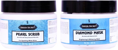 Sheer Secret Pearl Scrub 300ml and Diamond Mask 300ml(2 Items in the set)