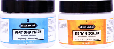 Sheer Secret Diamond Mask 300ml and De-tan Scrub 300ml(2 Items in the set)