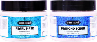 Sheer Secret Pearl Mask 300ml and Diamond Scrub 300ml(2 Items in the set)