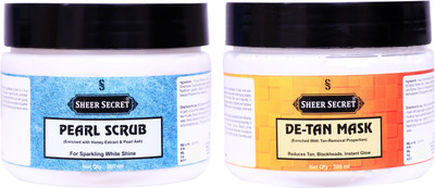 Sheer Secret Pearl Scrub 300ml and De-tan Mask 300ml(2 Items in the set)