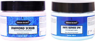 Sheer Secret Diamond Scrub 300ml and Hair Spa 300ml(2 Items in the set)