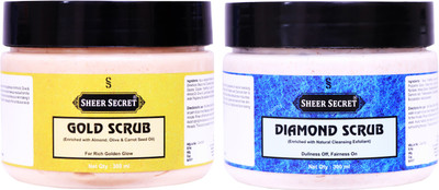 Sheer Secret Gold Scrub 300ml and Diamond Scrub 300ml(2 Items in the set)
