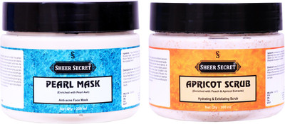 Sheer Secret Pearl Mask 300ml and Apricot Scrub 300ml(2 Items in the set)