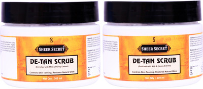 Sheer Secret De-tan Scrub 300ml (Pack of 2) Scrub(600 ml)
