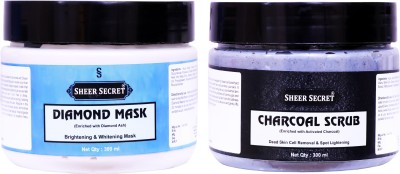 Sheer Secret Diamond Mask 300ml and Charcoal Scrub 300ml(2 Items in the set)