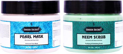 Sheer Secret Pearl Mask 300ml and Neem Scrub 300ml(2 Items in the set)
