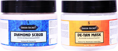 Sheer Secret Diamond Scrub 300ml and De-tan Mask 300ml(2 Items in the set)