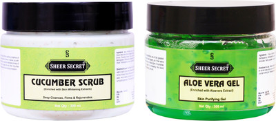 Sheer Secret Cucumber Scrub 300ml and Aloe vera Gel 300ml(2 Items in the set)