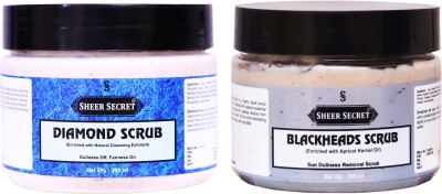 Sheer Secret Diamond Scrub 300ml and Blackhead Scrub 300ml Scrub(600 ml)