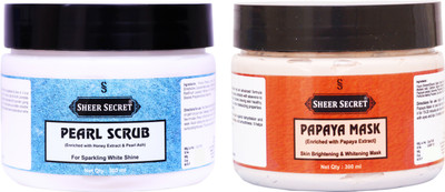 Sheer Secret Pearl Scrub 300ml and Papaya Mask 300ml(2 Items in the set)