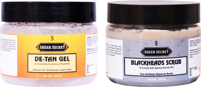 Sheer Secret De-tan Gel 300ml and Blackhead Scrub 300ml(2 Items in the set)