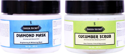 Sheer Secret Diamond Mask 300ml and Cucumber Scrub 300ml(2 Items in the set)