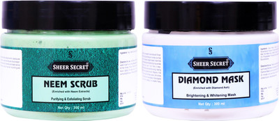 Sheer Secret Neem Scrub 300ml and Diamond Mask 300ml(2 Items in the set)