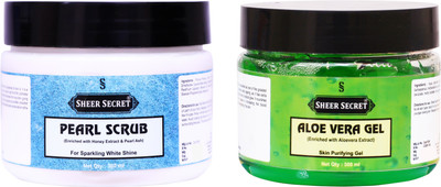 Sheer Secret Pearl Scrub 300ml and Aloe vera Gel 300ml(2 Items in the set)